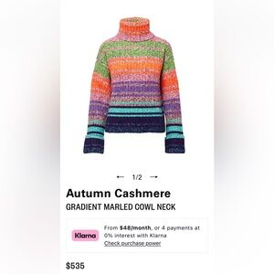 Autumn Cashmere Vibrant Striped Sweater